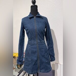 REFORMATION Sedgwick Dress - Denim Zip-Up Dress - Great Condition
